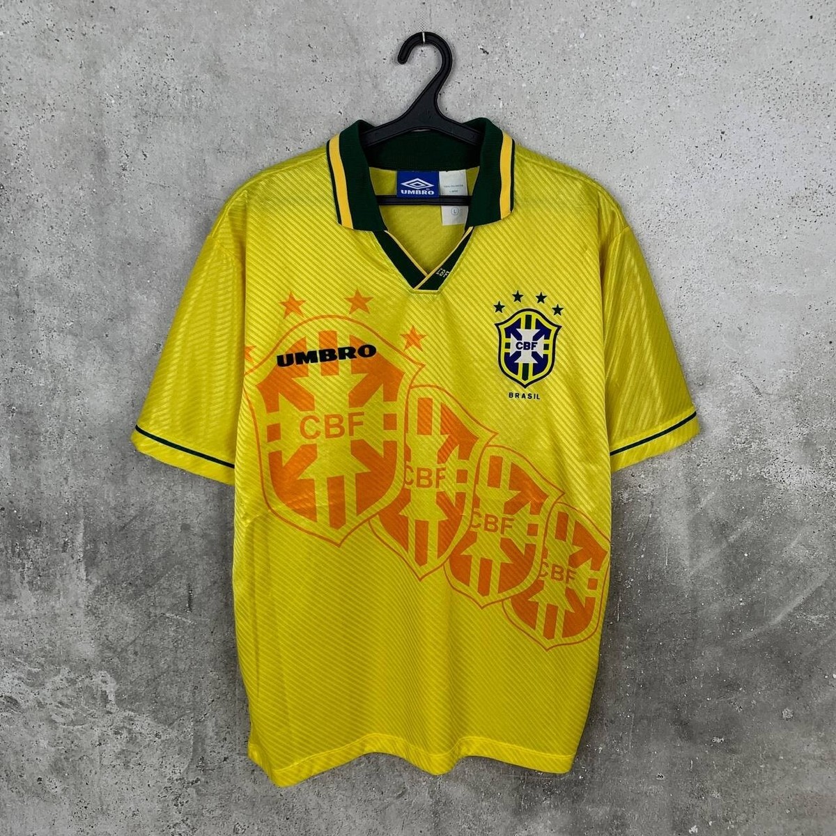 BRAZIL 1995 1996 HOME FOOTBALL SHIRT UMBRO NATIONAL TEAM JERSEY