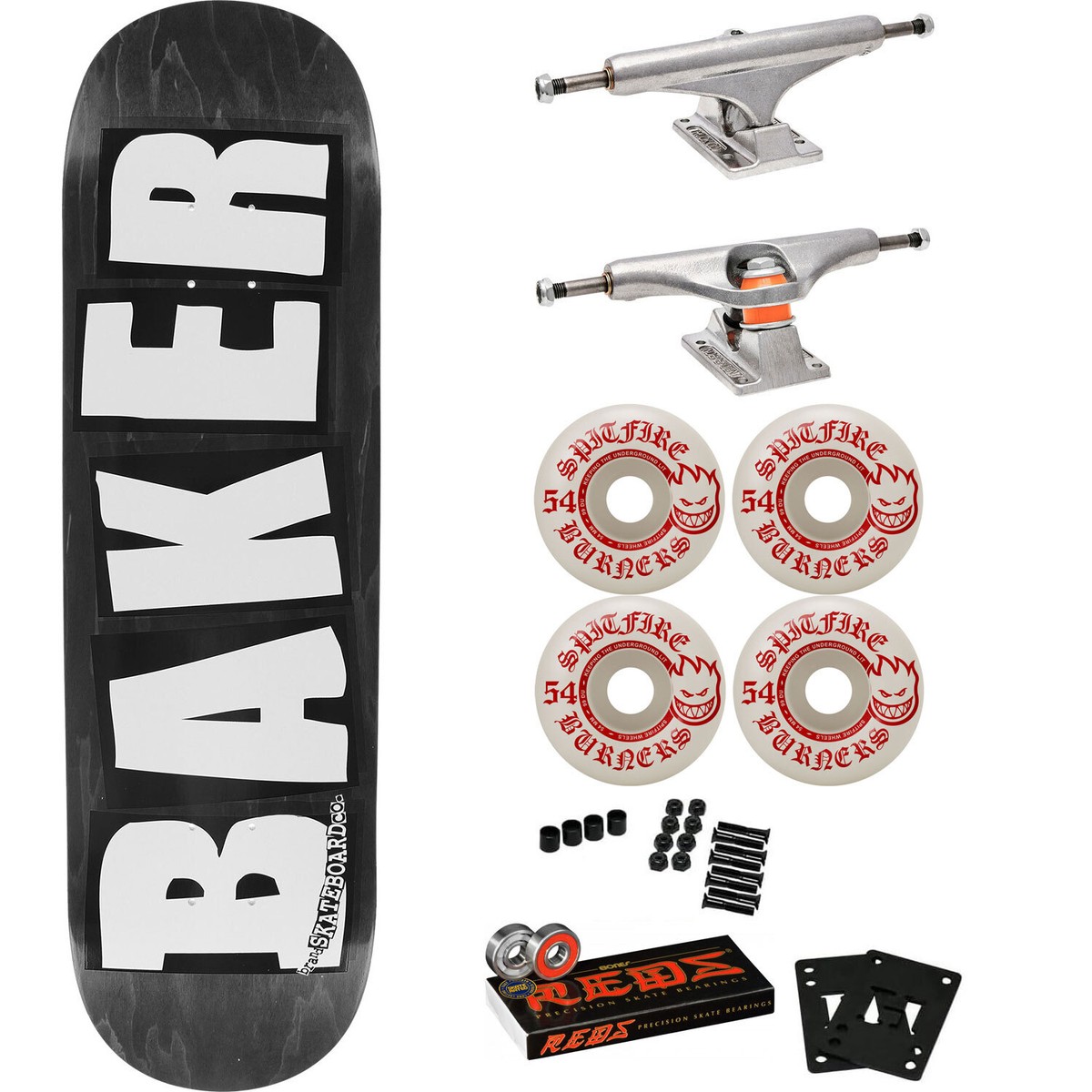 Baker Skateboard Complete Pro Kit Spitfire Wheels Independent