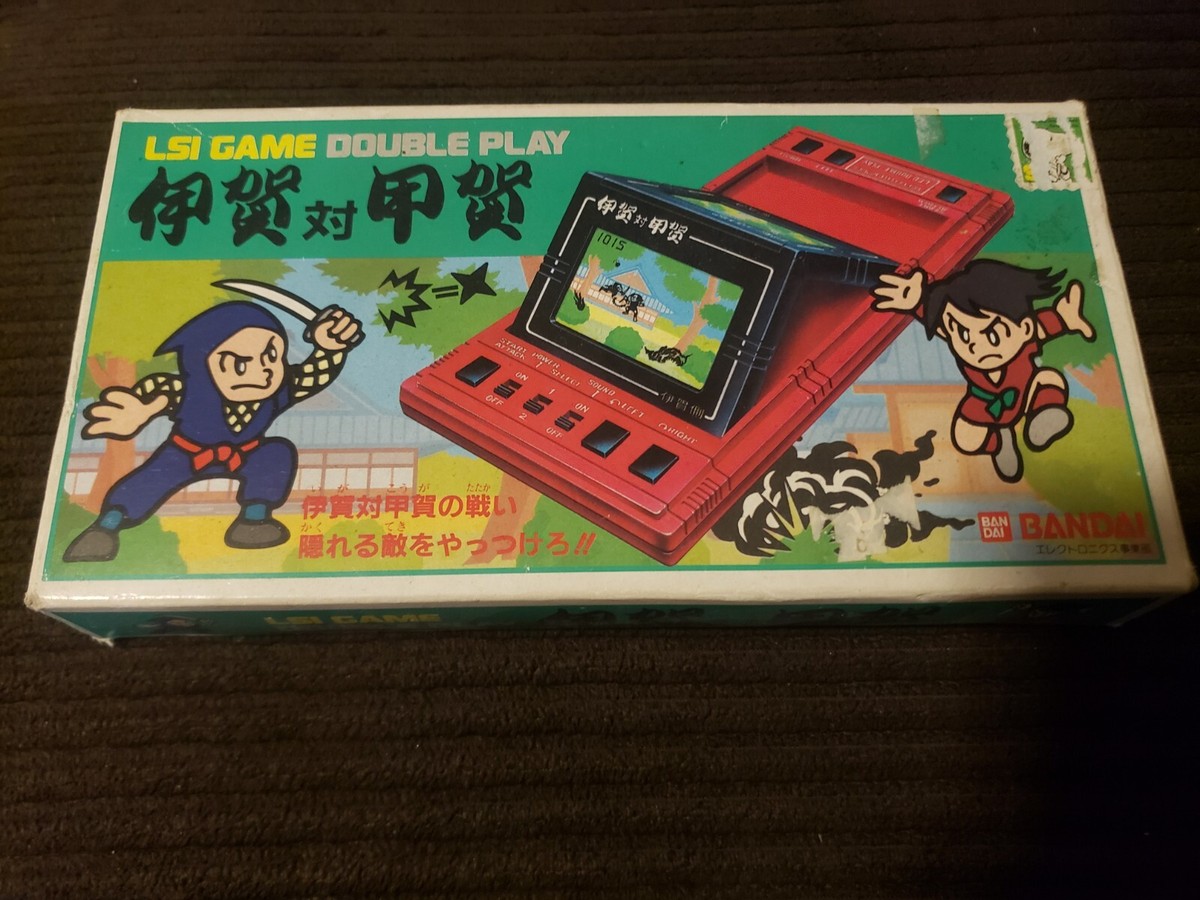 Bandai Lsi Game Double Play Handheld Tabletop Videogame Game Ninja