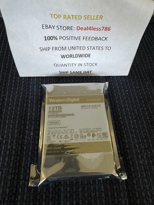 WD121KRYZ -Western Digital WD Gold HDD 12TB w/ 256MB Cache SATA