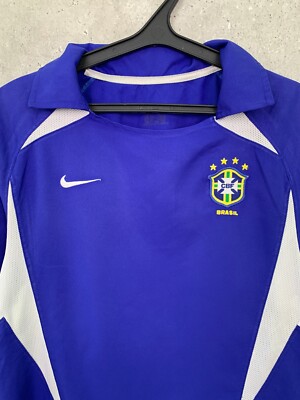 BRAZIL 2002 2003 2004 AWAY FOOTBALL SHIRT NIKE NATIONAL TEAM