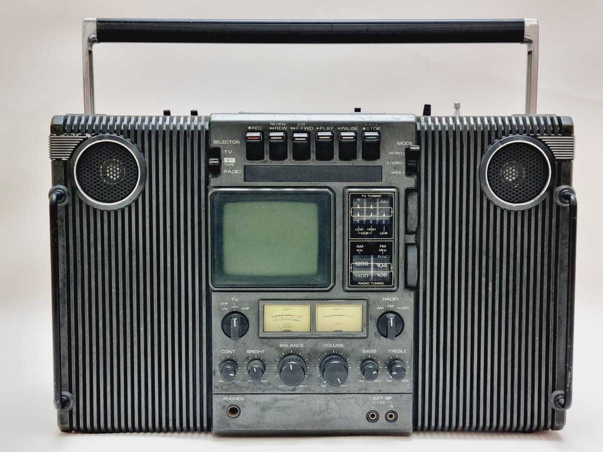Vintage SANYO MT4270 Boombox Stereo Radio Cassette Recorder TV