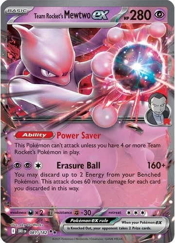 Pokémon Basic Team Rockets Mewtwo Ex 280 Ability Power Saver 081