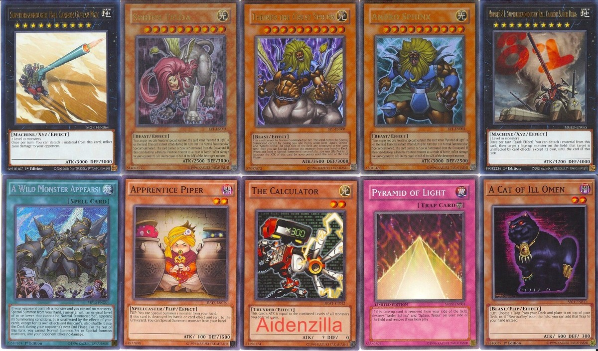 Yugioh Sphinx Deck - Anubis Pyramid of Light Andro Teleia Theinen