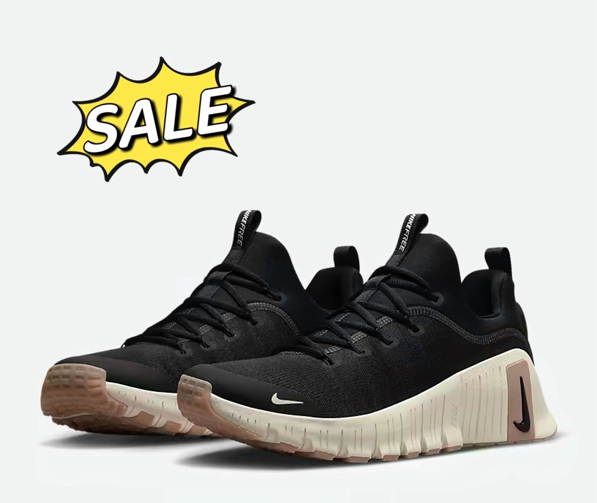🔥 Nike Free Metcon 6 Black Coconut Milk Gum FJ7127-010 Men's Size