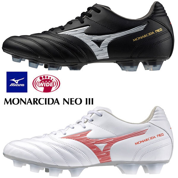 MIZUNO MONARCIDA NEO III SW P1GA2424 Black, White 4E Super Wide