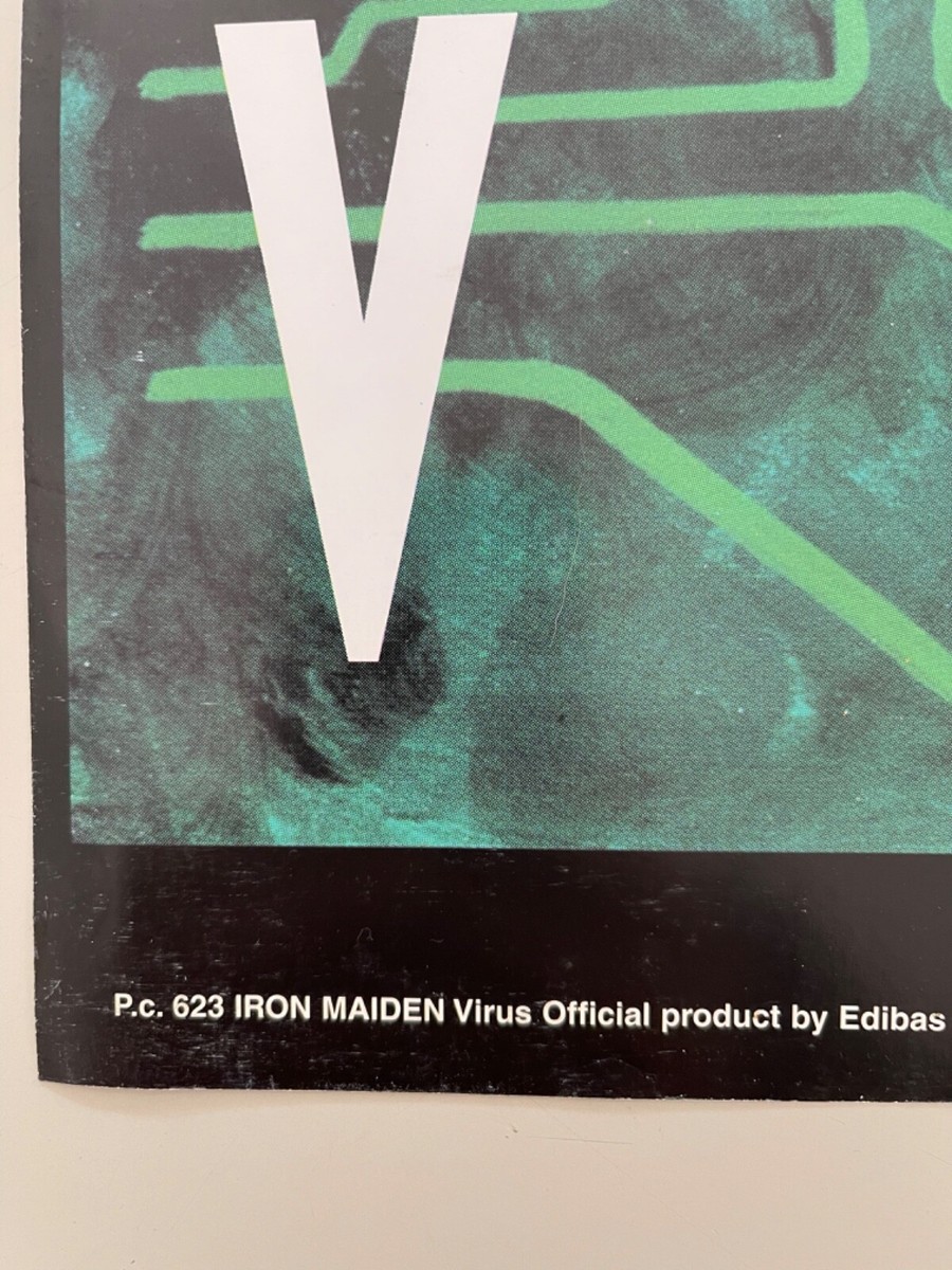 IRON MAIDEN,VIRUS, RARE, AUTHENTIC, OFFICIAL, 1996 POSTER, LAST