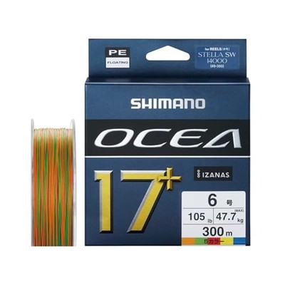 SHIMANO PE line Ocea 17+ PE 300m LD-A71Y No. 6 105lb 5 colorsNEW