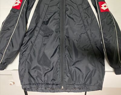 LOTTO Italian Sport Design Zip Track Jacket Size YL Black | eBay