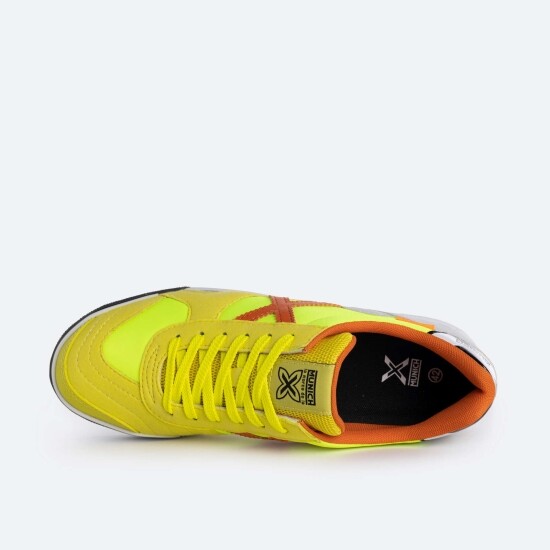Munich Gresca 307 Yellow White Futsal Shoes - Men's Top Indoor