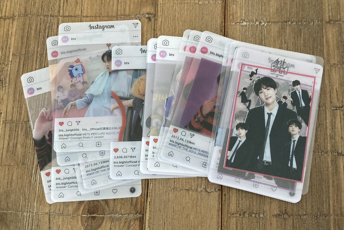 Lot Of 26 KPOP BTS Instagram Lucite Collectible Trading Cards | eBay