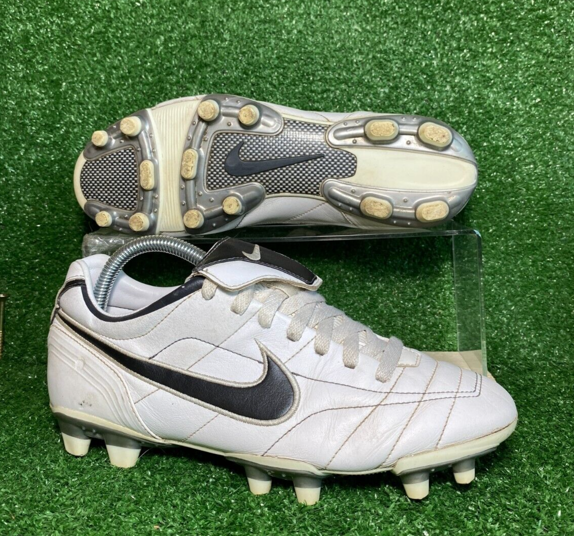 2008 Nike R10 Tiempo Legend II FG Natural Leather Ronaldinho 8 US