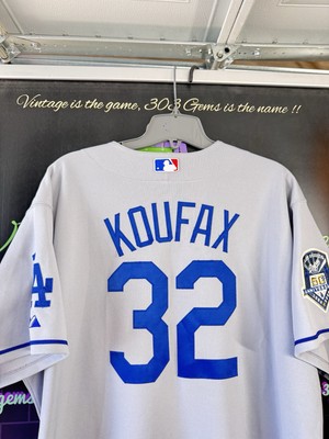 Authentic Sandy Koufax #32 Los Angeles Dodgers MLB Jersey W/ 50th