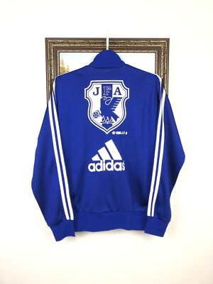 Vintage Adidas Japan Football Jacket Soccer Track Top Blue Mens