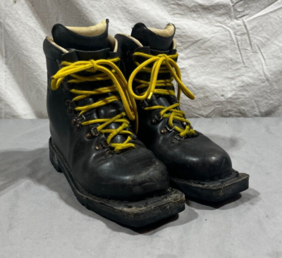 Asolo Extreme 3-Pin 75mm Black Leather Telemark Ski Boots EU 38 US