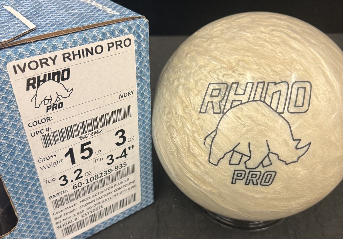BRUNSWICK RHINO IVORY RHINO PRO 15LBS NIB BOWLING BALL | eBay