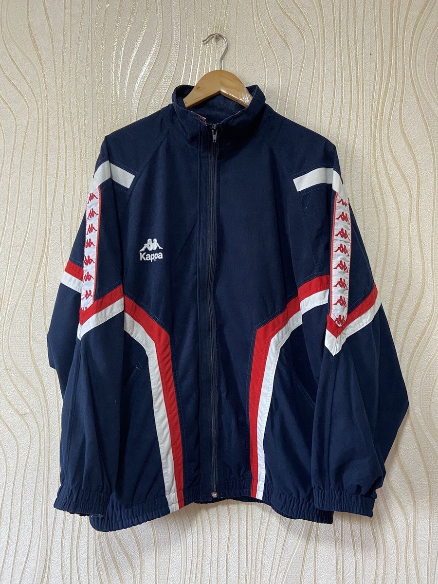 KAPPA 90s FOOTBALL SOCCER TRAINING TRACK TOP JACKET sz XXL MEN B