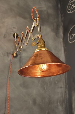 Industrial Lighting - Vintage Scissor Lamp - Accordion Sconce
