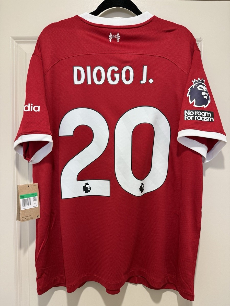 Diogo Jota #20 Mens EXTRA LARGE Nike Liverpool FC STADIUM Home