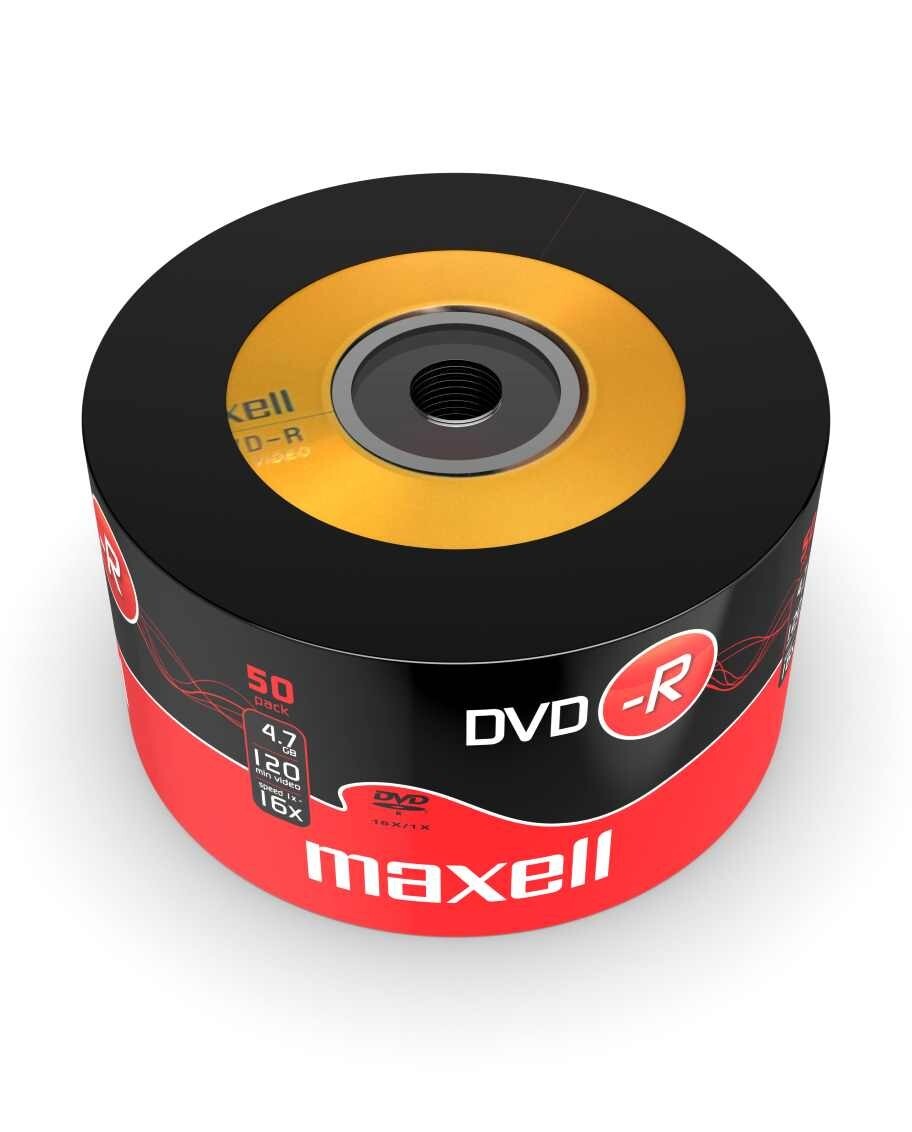 Maxell DVD-R Recordable Blank DVD-R Discs Pack 50 Shrink-Wrap 4.7