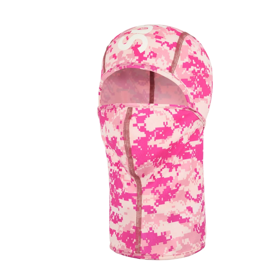SUPREME FW25 HEAT REACTIVE DIGI CAMO BALACLAVA SKI MASK BLACK PINK