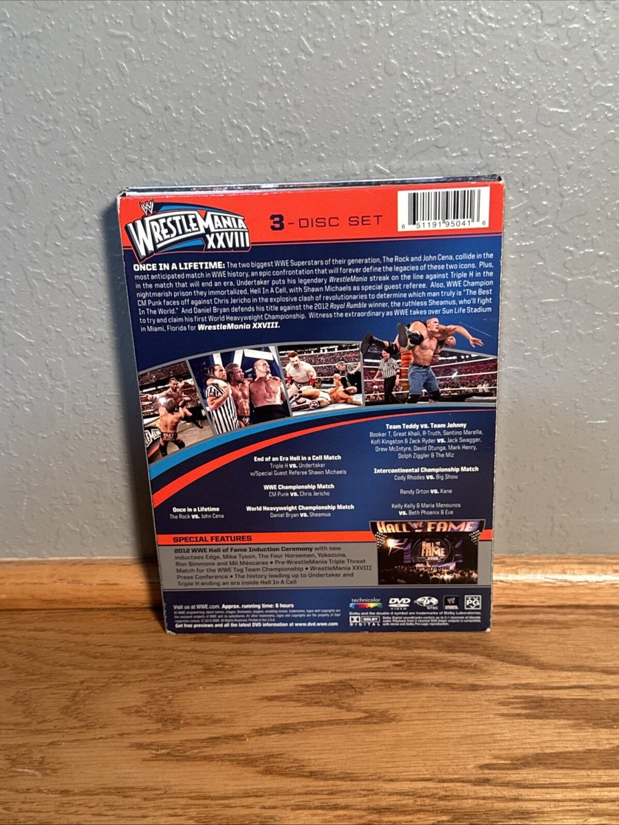 WWE Wrestlemania 28 XXVIII DVD 2012 3-Disc Set Wrestling Triple H