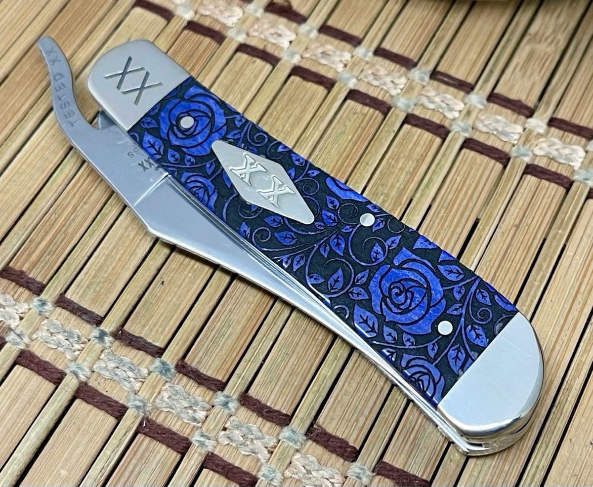 Case XX USA 2025 Ultra Violet ROSES Bone 1/500 Russlock Pocket