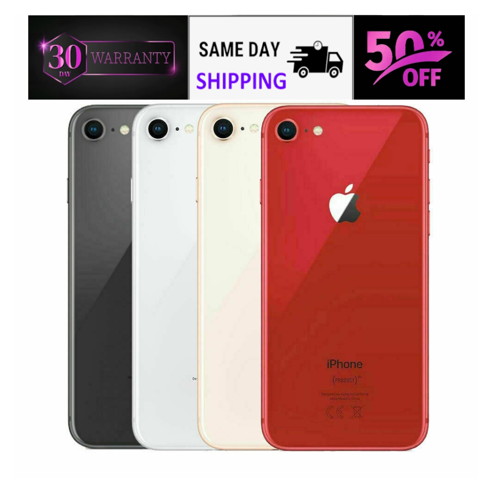 Apple iPhone 8 Unlocked 64GB 128GB 256GB - Red, Gold, Silver