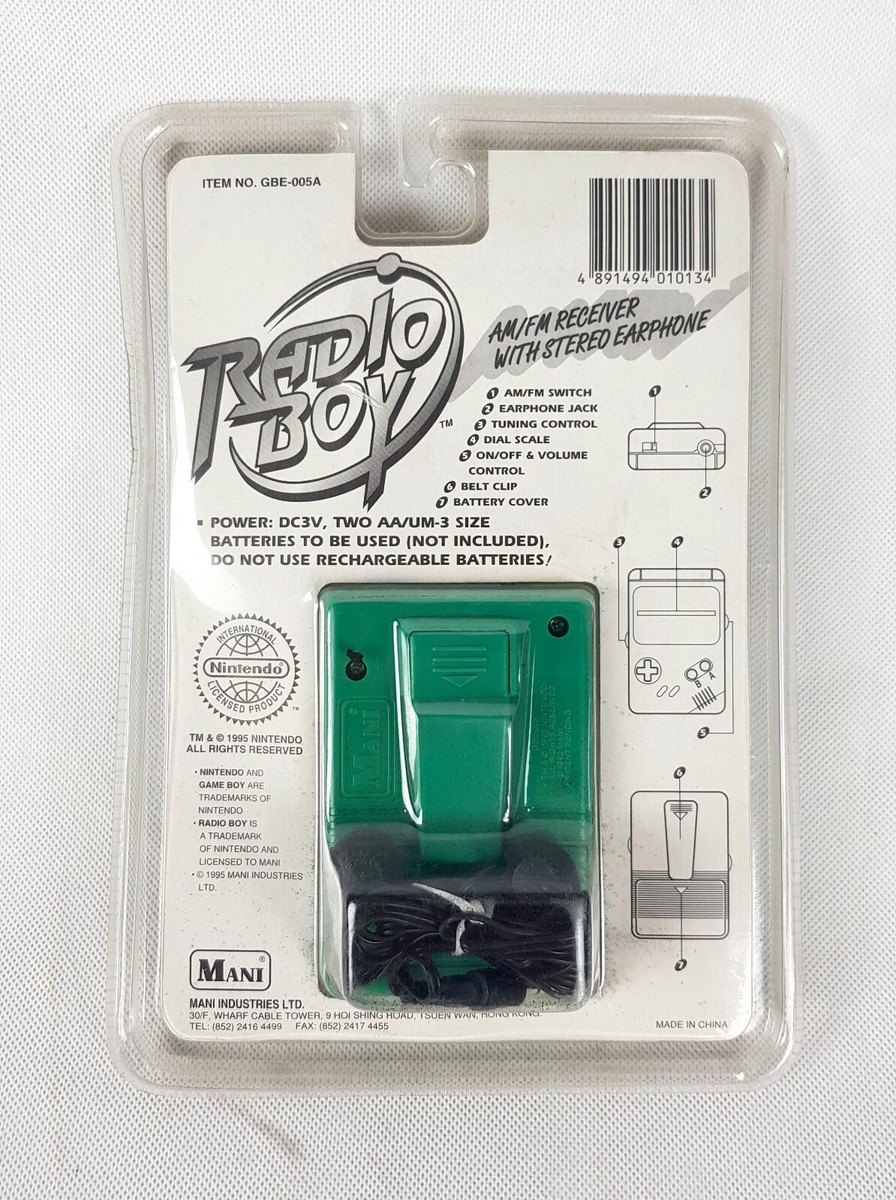 Retro Nintendo Radio BoyGameBoy AM/FM Receiver w Stereo Earphone