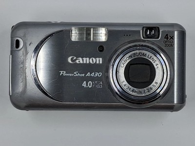 Canon PowerShot A430 PC1186 Silver LCD Dispaly 4.0 MP Digital