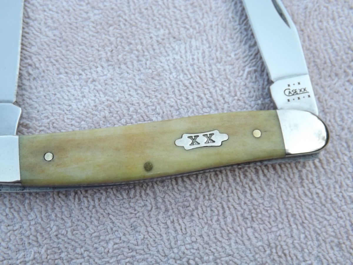 2002 CASE XX APPALOOSA BONE MUSKRAT KNIFE NEVER USED XX SHIELD 8