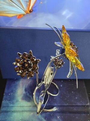 Swarovski Crystal Darigold, Light Topaz Flower Figurine - 957575