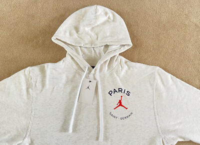 Jordan X PSG Fleece Hoodie Pullover Paris Saint Germain Small