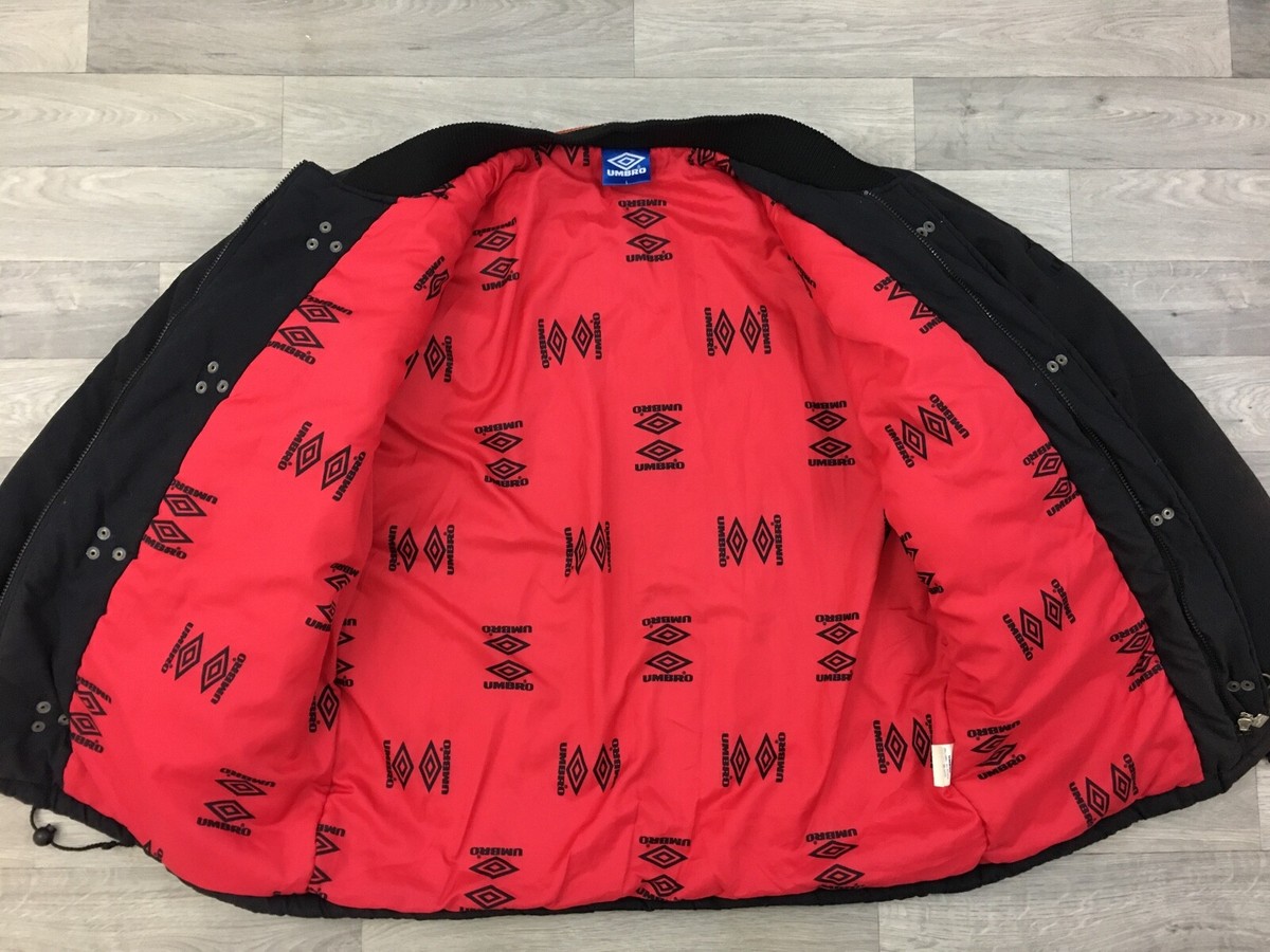 Rare Vintage 90s Umbro Manchester United Fireman Winter Jacket