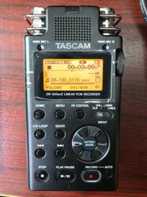 TASCAM DR-100 MKII Portable Linear PCM Digital Recorder Motion