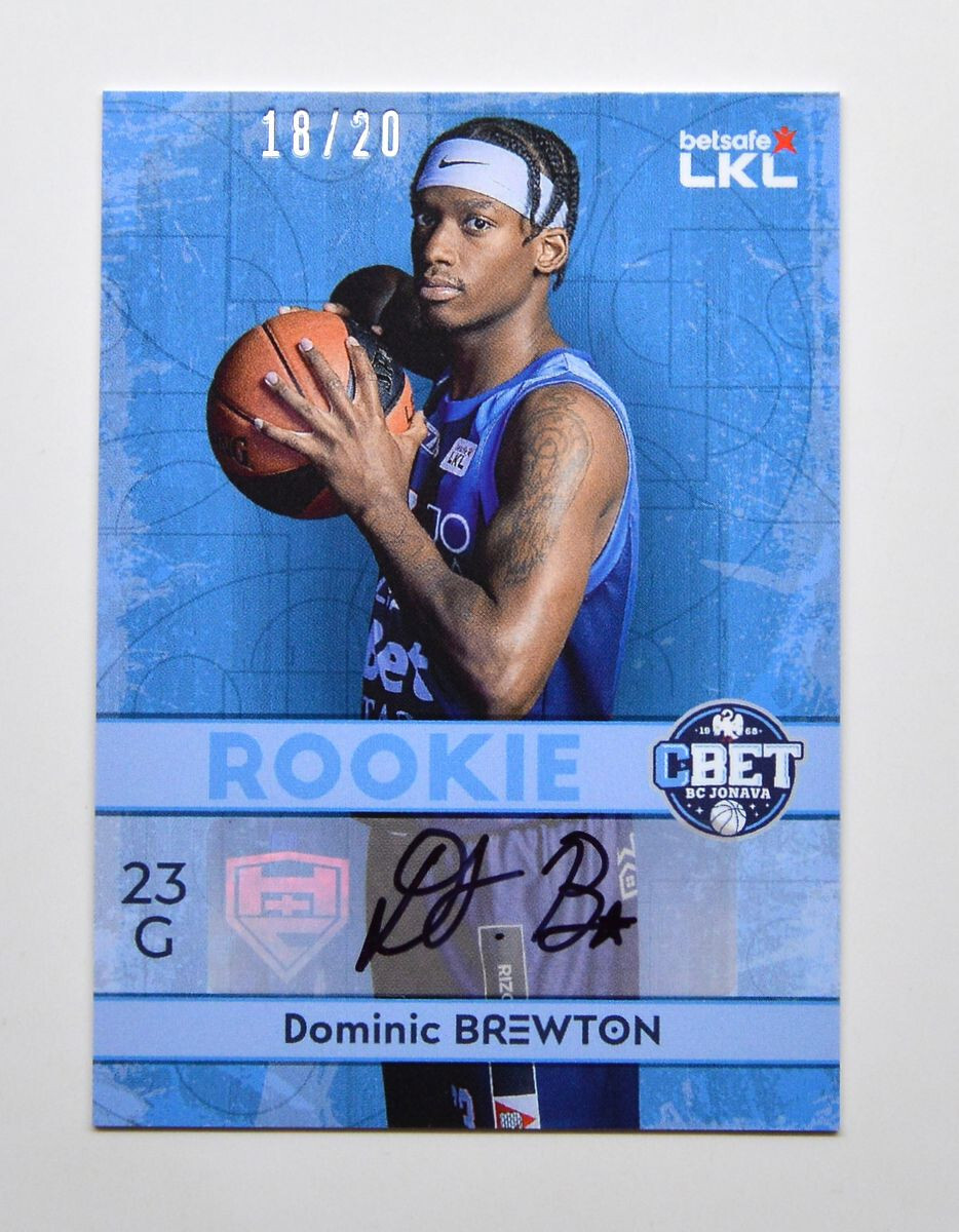 2024-25 H&C LKL Rookie Autograph #JON-RA04 Dominic Brewton 18/20