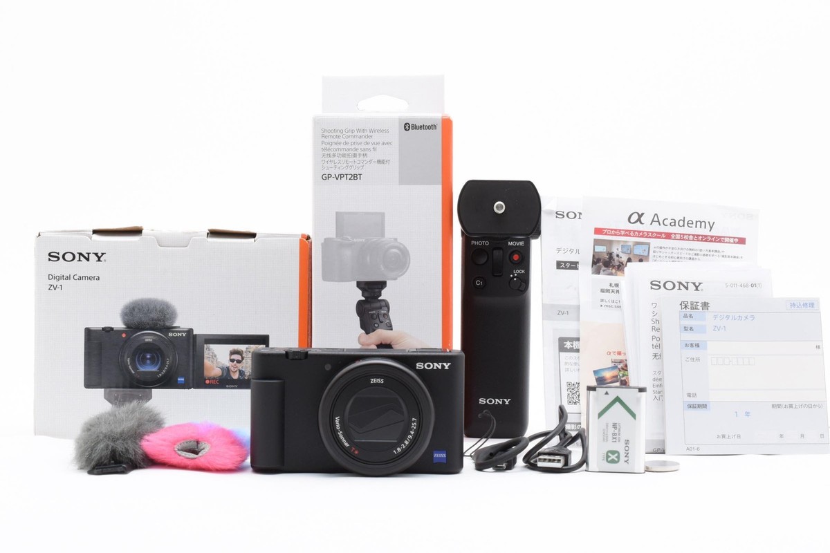 MINT] Sony VLOGCAM ZV-1 Shooting Grip Kit – Premium Vlog Camera