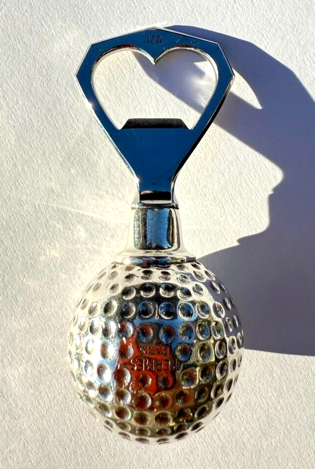 Vintage Hermes Paris Golf Ball Bottle Opener Barware Silver | eBay