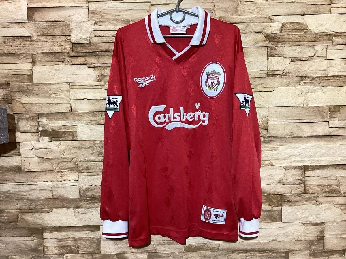 LIVERPOOL 1996 1998 HOME FOOTBALL SHIRT SOCCER JERSEY LONG SLEEVE