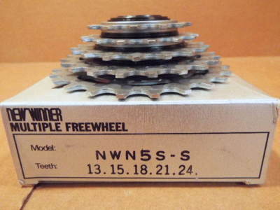 New-Old-Stock Suntour New Winner 5-Speed Freewheel (13x24) w