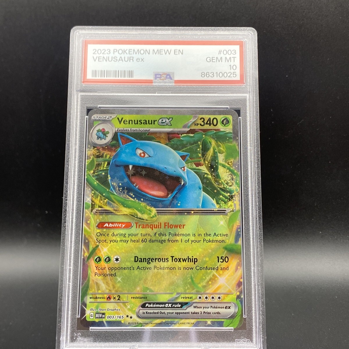 PSA 10 GEM MINT Venusaur ex Pokémon MEW EN 003/165 | eBay