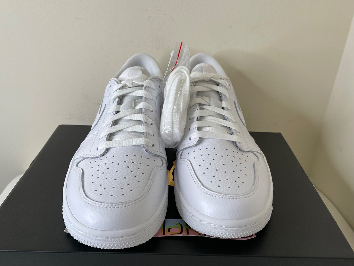 Nike Air Jordan 1 Low Golf White Triple White 2022 Spikeless Mens