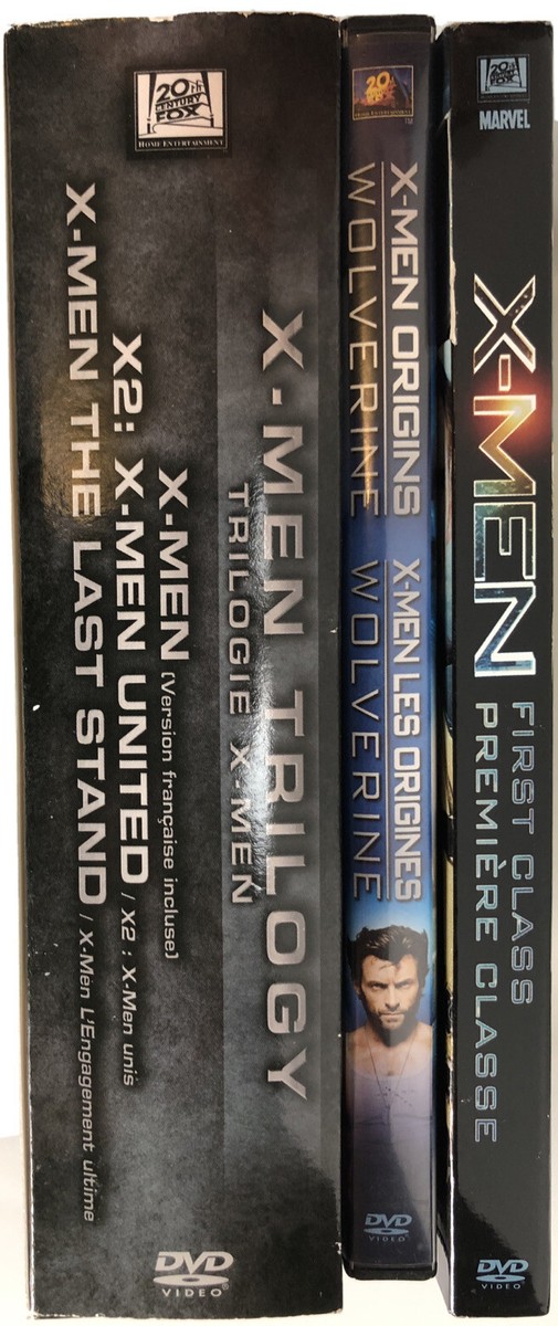 X-Men Trilogy DVD Set X-Men X2 The Last Stand & X-Men First Class