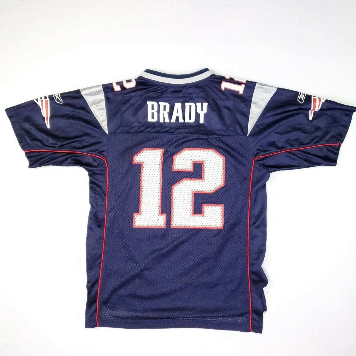 Tom Brady 12 Blue Jersey New England Patriots Reebok On Field NFL