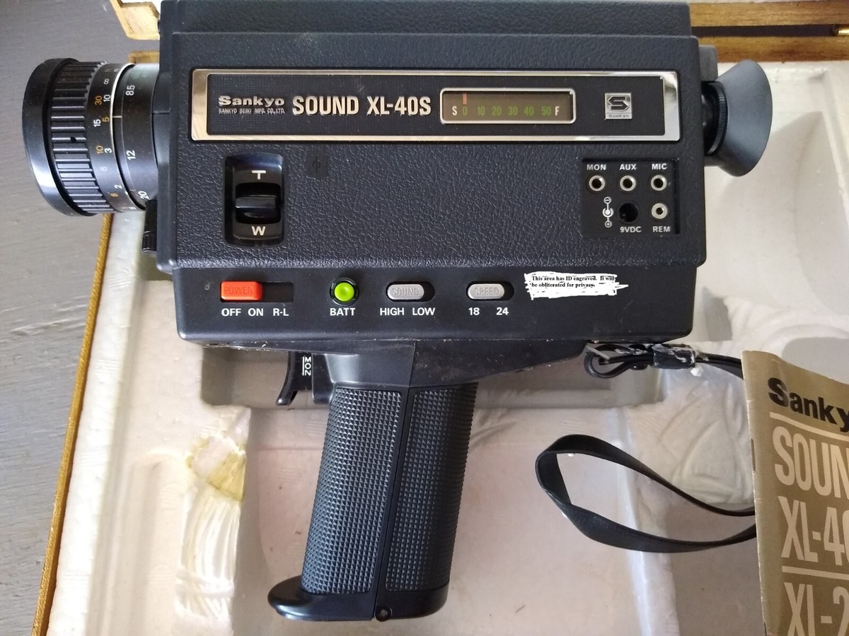 Vintage Sankyo XL-40S Video Sound Super 8 Camera with Handmade