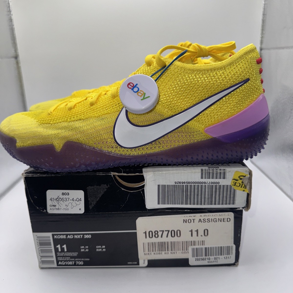 Size 11 - Nike Kobe AD NXT 360 Yellow Strike 191885392639| eBay