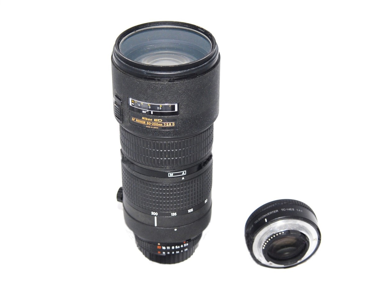 Mint} Nikon AF Nikkor 80-200mm f/2.8D - Teleconverter TC-14E II