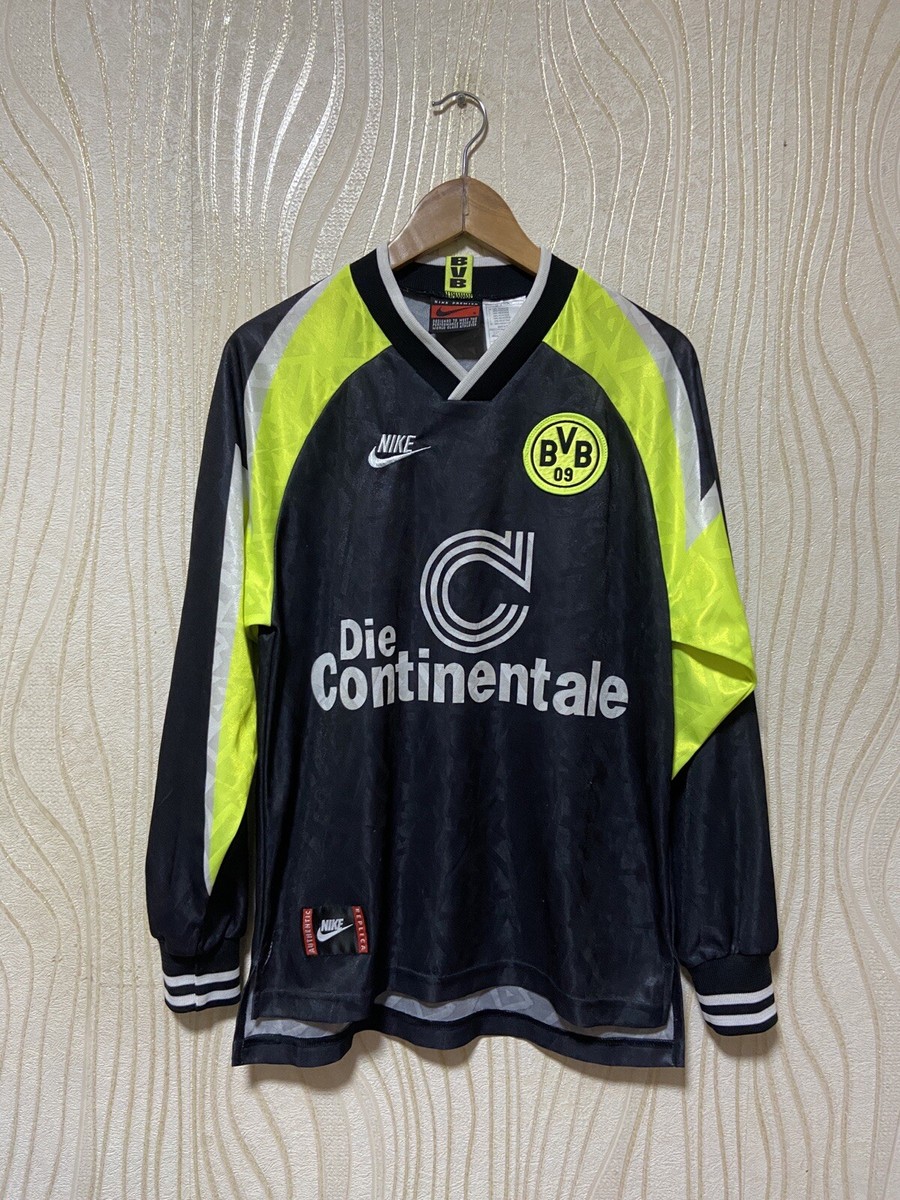 BORUSSIA DORTMUND 1995 1996 AWAY SHIRT JERSEY LONG SLEEVE NIKE sz