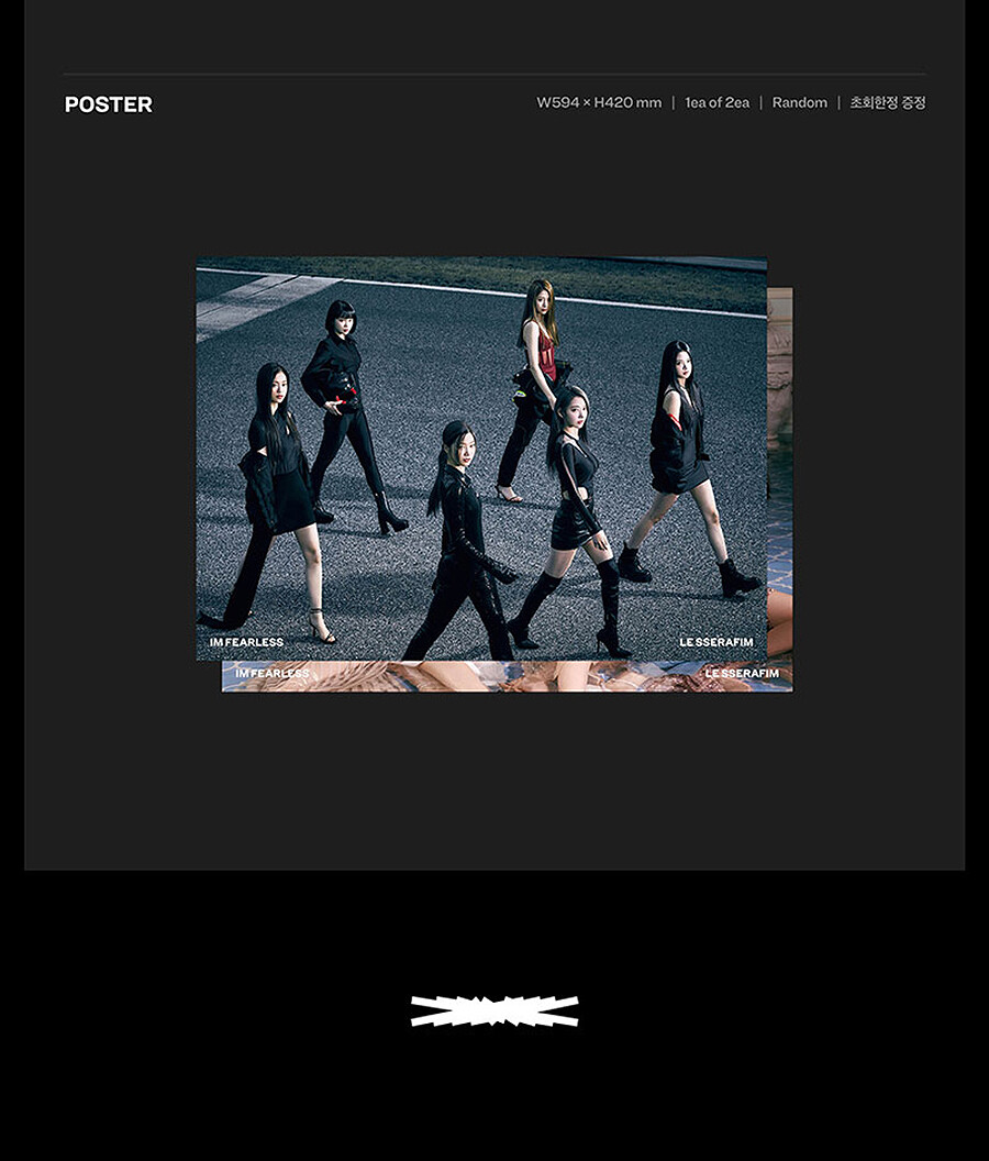 LE SSERAFIM [FEARLESS] Album 2 Ver SET 2CD+2 Photo Book+4 Card+etc