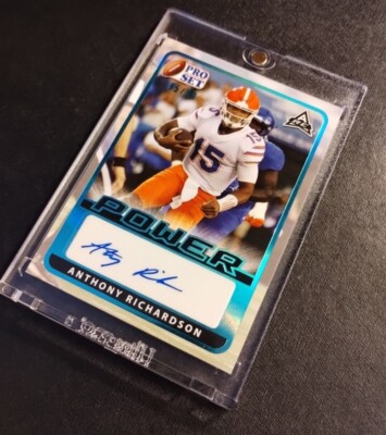99 Anthony Richardson Rookie Auto 2022 Leaf Pro Set Autograph Card